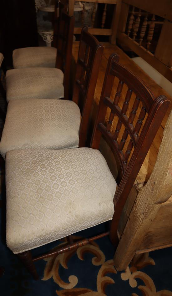 A set of four Edwardian dining chairs